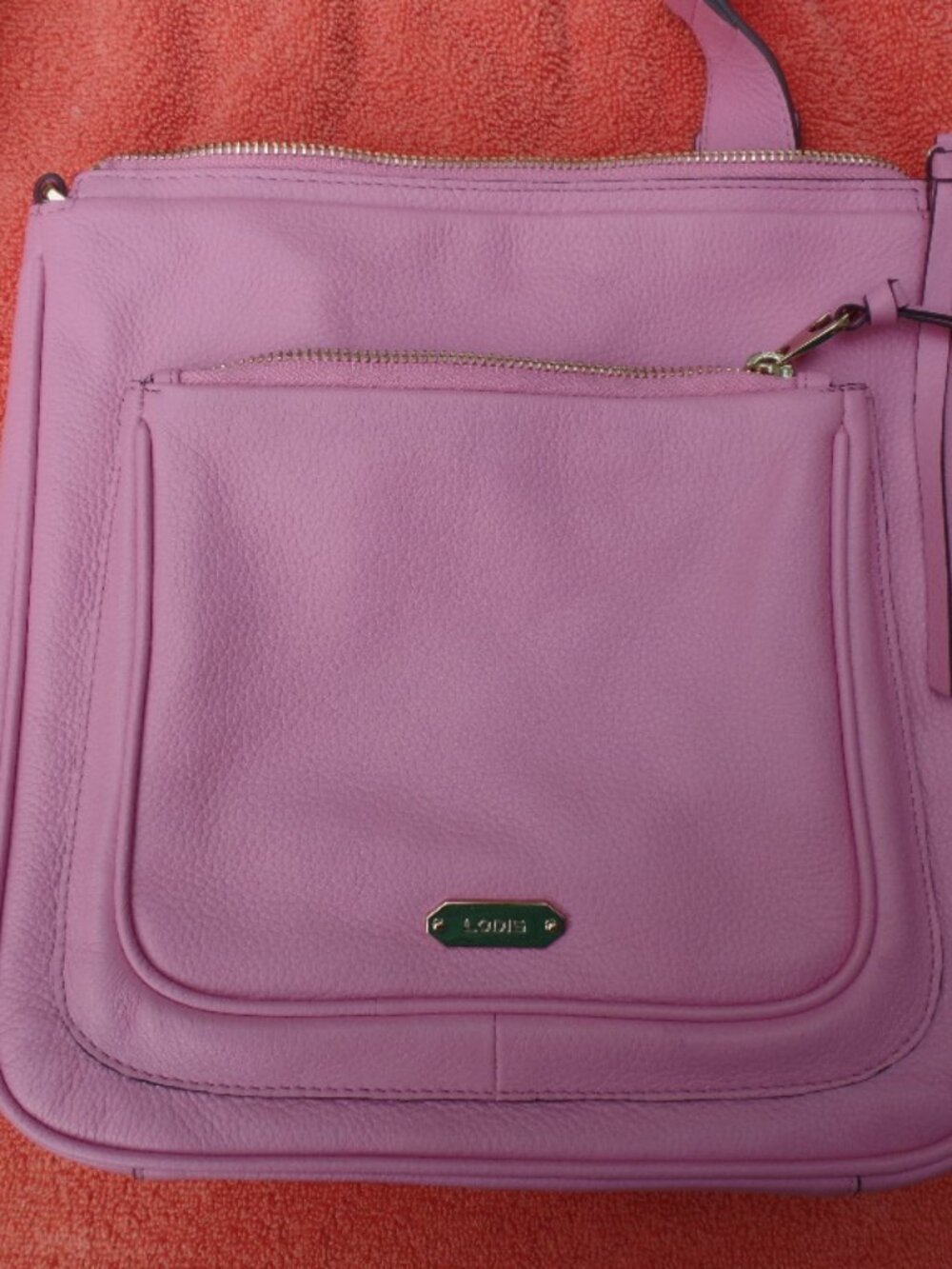 NWoT LODIS Payton North South Crossbody/Short Trending FALL Color: PINK FONDANT